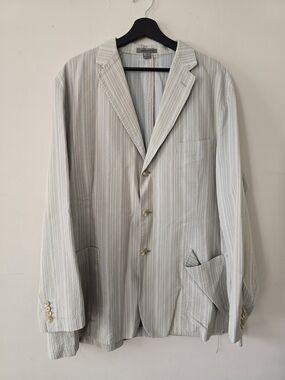 Johnson & Murphy Mens Striped Pastel & Cream Blazer- Size XL